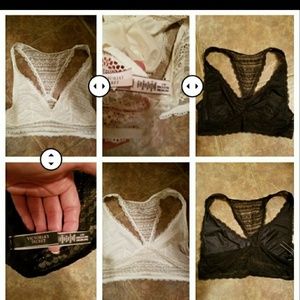 NWOT 2 LIGHTLY LINED VS HALTER BRALETTES SZ LG